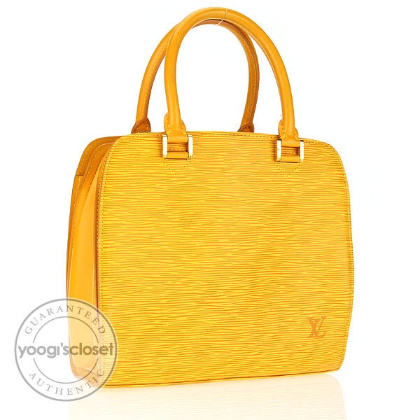 Louis Vuitton Tassil Yellow Epi Leather Pont-Neuf PM Bag - Yoogi's Closet