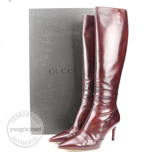 Gucci Heeled Thigh-high Boots in Natural