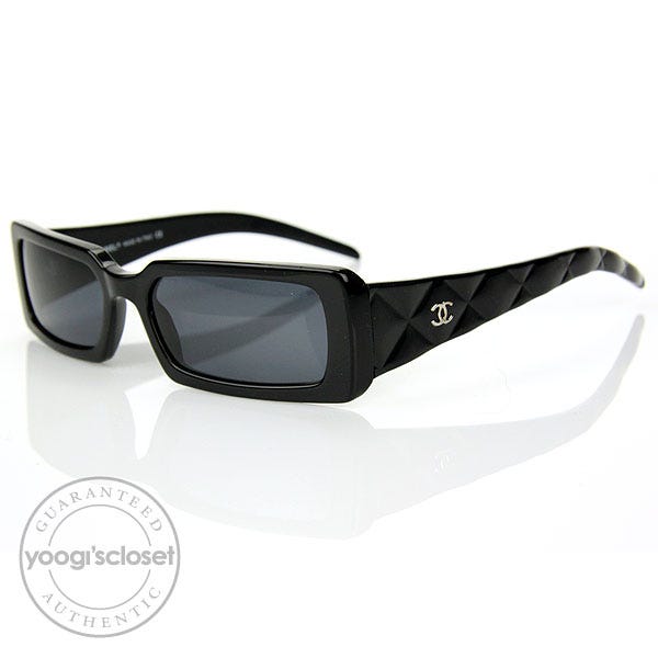 Chanel Black Quilted CC Sunglasses 5046