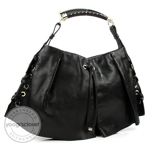 Yves Saint Laurent Black Leather Shangrila Mombasa Bag