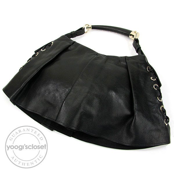 Mombasa leather handbag Yves Saint Laurent Black in Leather - 31196552