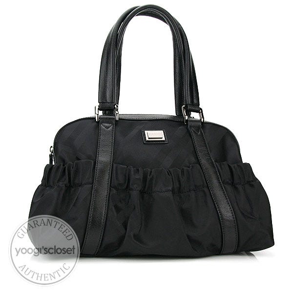 Burberry Black Jacquard Nova-Check SM Johnstone Tote Bag