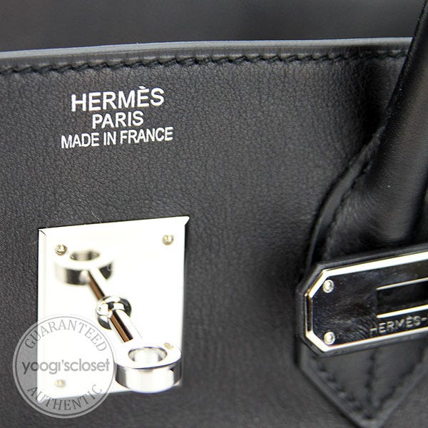 Hermes Colormatic Birkin 30 Black Swift Palladium Hardware-GE Part