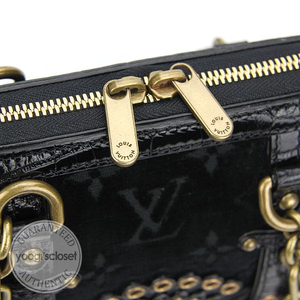 NEW LOUIS VUITTON LES EXTRAORDINAIRES MONOGRAM VELOURS ALLIGATOR GRACIE PM  BAG