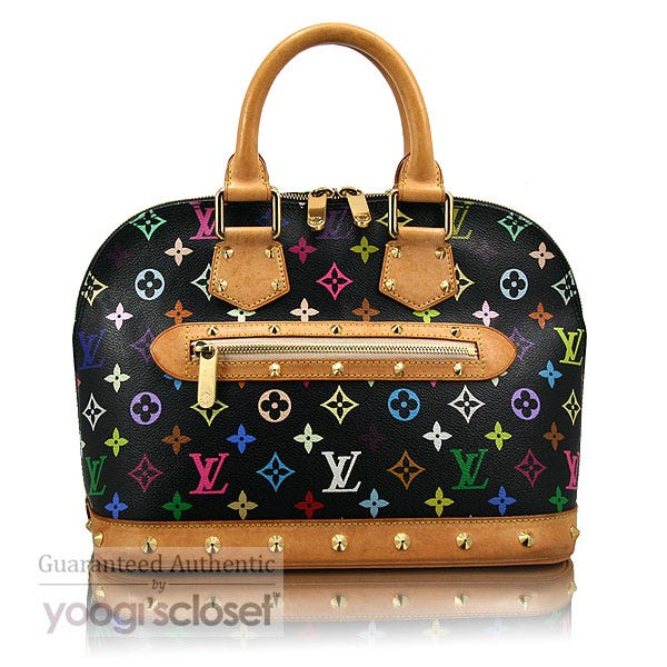 Louis Vuitton Black Monogram Multicolore Alma Bag-1