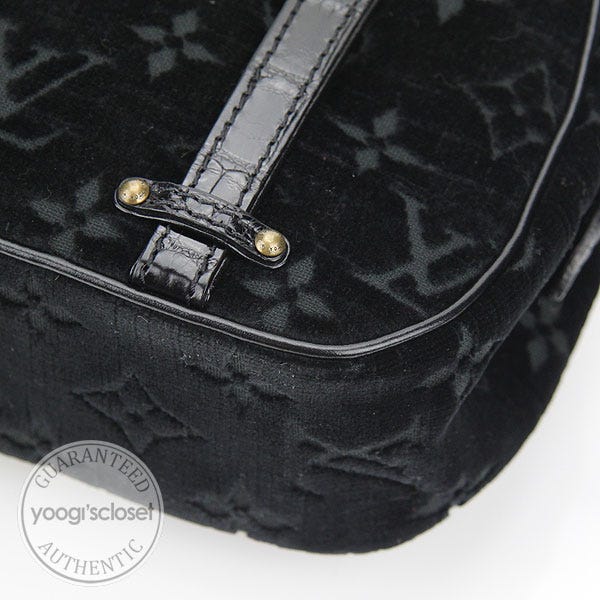 Louis Vuitton Velour Alligator Gracie Bag Black Limited Edition RARE