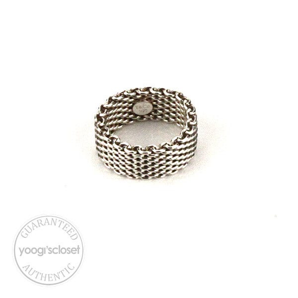 Tiffany & Co. Sterling Silver Somerset Mesh Ring