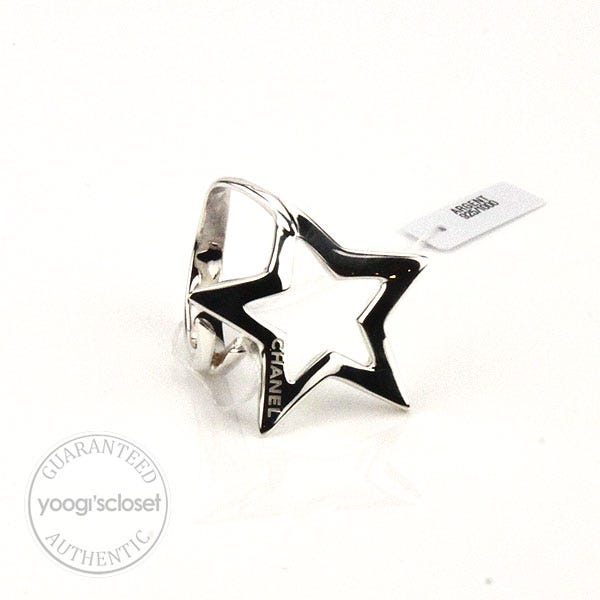 Chanel Silver Star Comet Ring