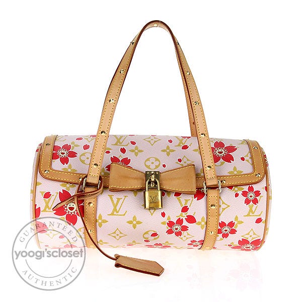 Louis Vuitton Limited Edition Red Cherry Blossom Monogram Canvas Papillon  Bag - Yoogi's Closet
