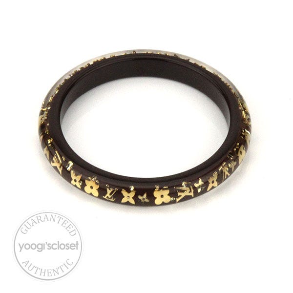 Louis Vuitton Brown Incluse PM Bangle Cuff Bracelet M65670