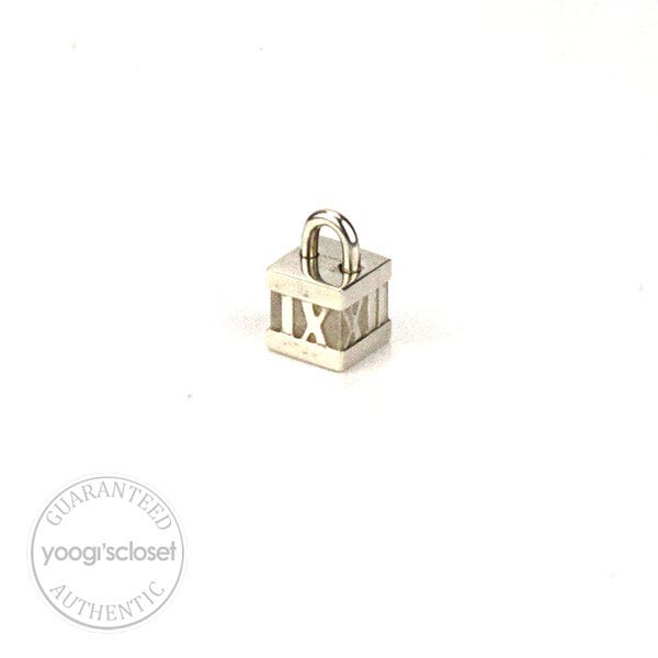 Tiffany & Co. Silver Atlas Cube Lock Pendant