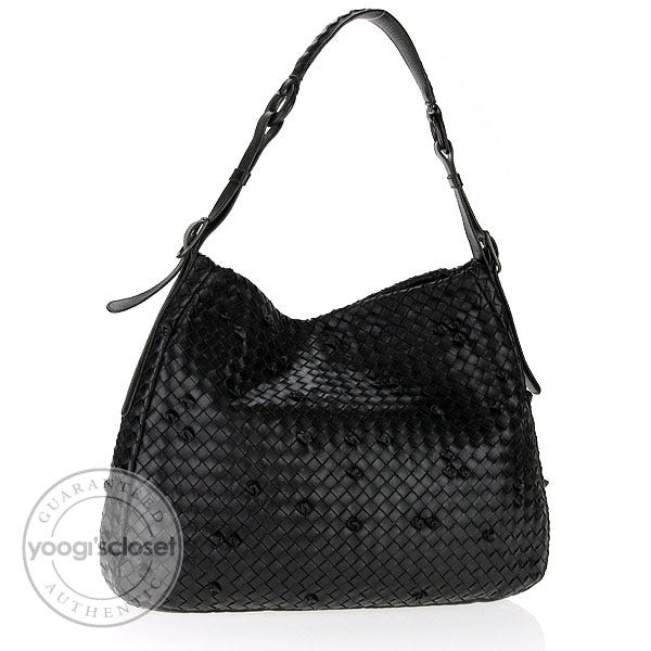 Bottega Veneta Nero Leather Naruto Knot Hobo Bag