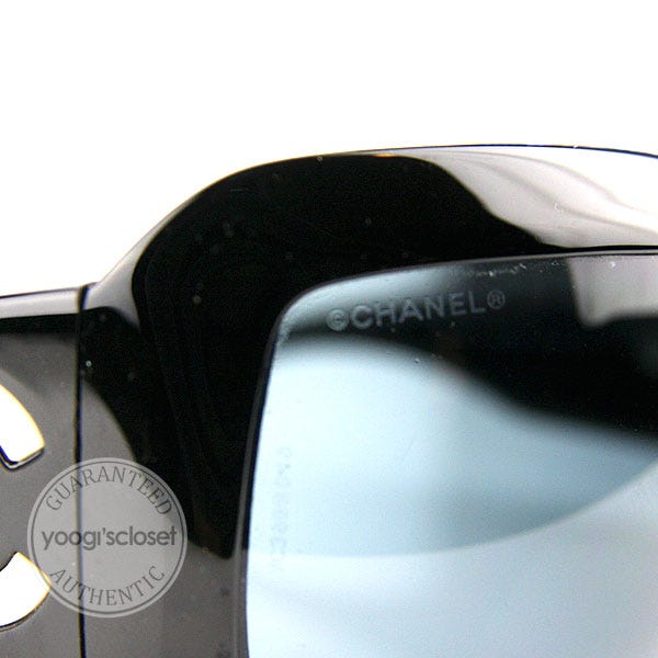 Chanel Black Mother of Pearl Sunglasses 5076-H | Yoogi's Closet