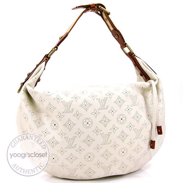 Louis Vuitton Limited Edition White Monogram Calfskin Onatah GM Bag