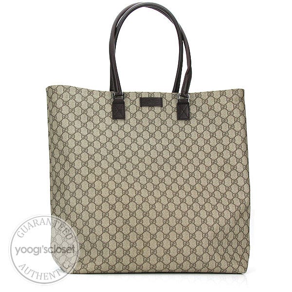 Gucci Beige GG Coated Canvas Extra Large Tote Bag Yoogi s Closet