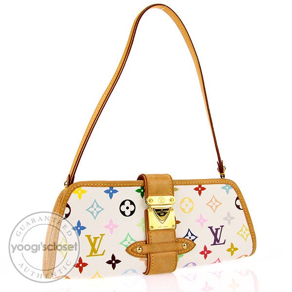 Louis Vuitton White Multicolore Monogram Shirley Bag