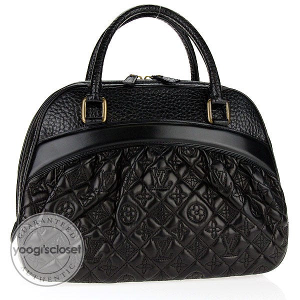 Louis Vuitton Olive Monogram Quilted Lambskin & Black Pebbled