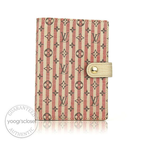 Louis Vuitton Red/White Mini Lin Croisette Small Ring Agenda