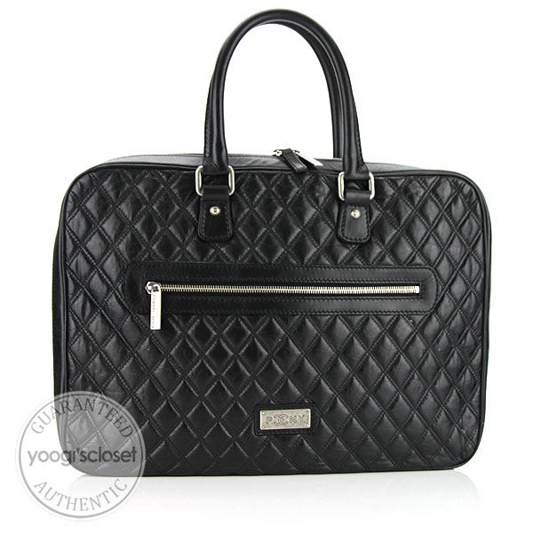 Chanel Black Quilted Leather Zip-Around Briefcase (PNY- Paris New York) -  Yoogi's Closet