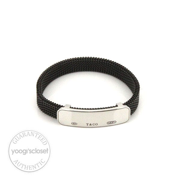 Tiffany & Co. Stainless Steel 1837 ID Stretch Mesh Bracelet