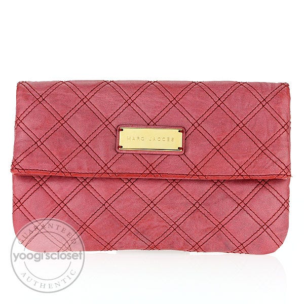 Marc Jacobs Rose Quilted Leather Eugenie Clutch