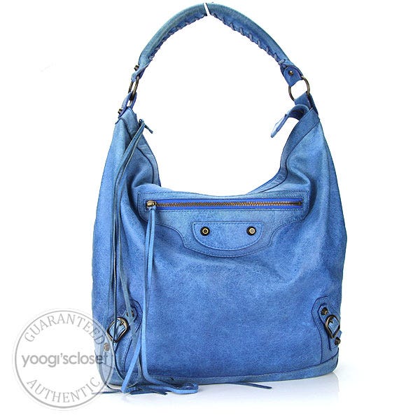 Balenciaga French Blue Chevre Leather Day Bag