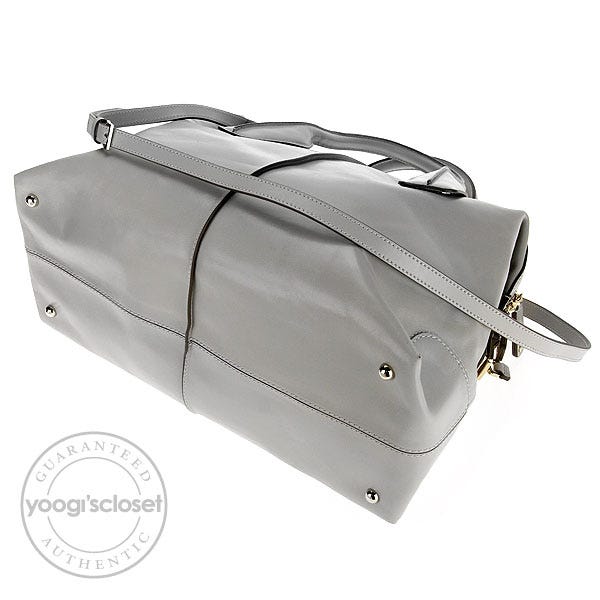 Tod's Grey Leather D-Styling Bauletto Bag | Yoogi's Closet