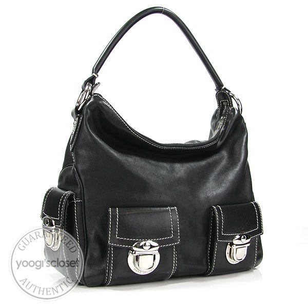 Marc Jacobs Black Leather Large Multipocket Bag