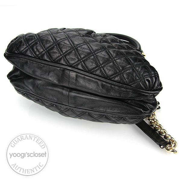 【MARC JACOBS】   CECILIA   BLACK Marc Jacobs Black Quilted Calfskin Leather Small Cecilia Bag