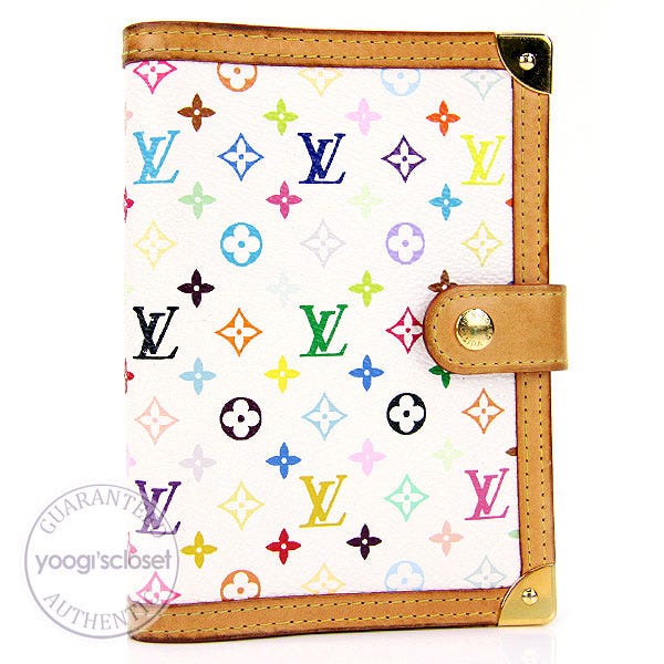 Louis Vuitton White Multicolore Monogram Small Ring Agenda