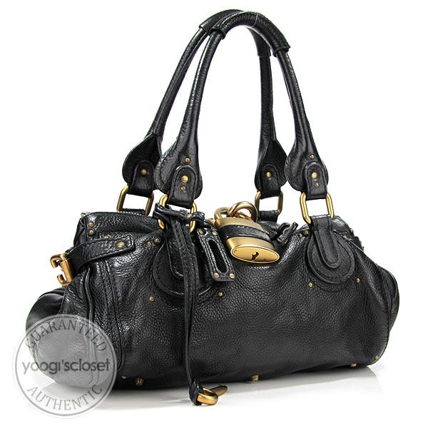 Chloe Black Paddington Medium Satchel Bag