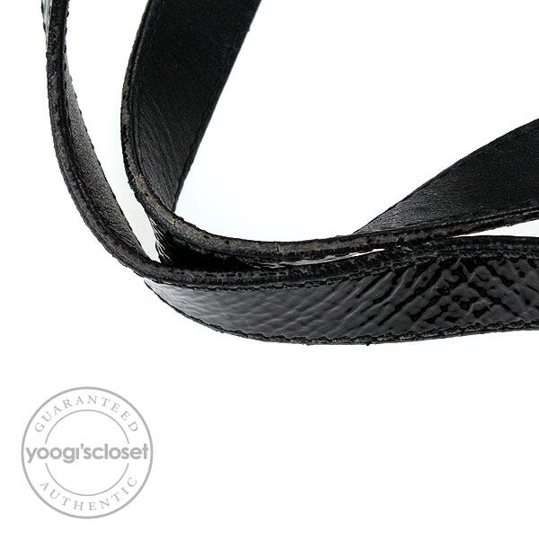 Jimmy Choo Black Patent Leather Riki Bag | Yoogi's Closet