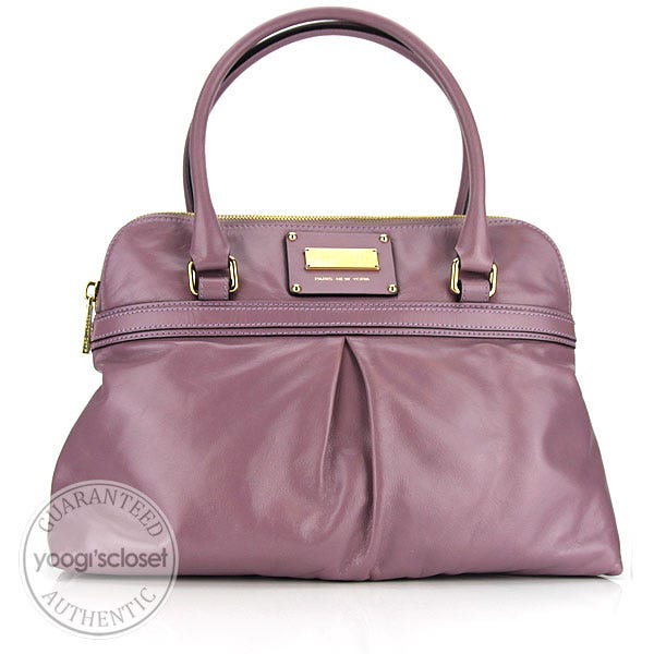 Marc Jacobs Purple Leather Jen Shoulder Bag