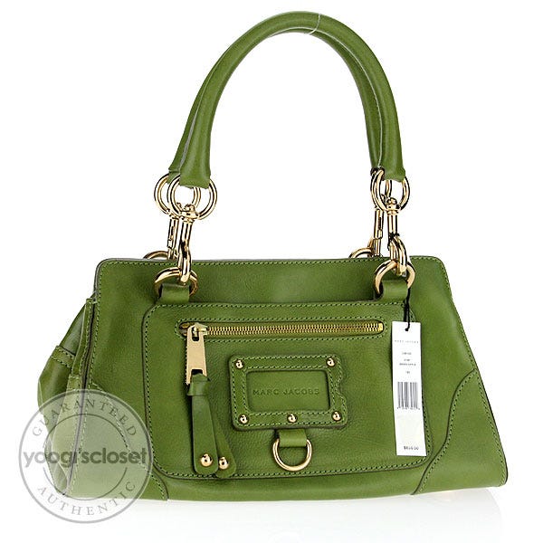 Marc Jacobs Green Apple Leather Mia Satchel Bag - Yoogi's Closet