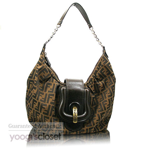 FENDI Zucca Shoulder Bag Tobacco 1256766