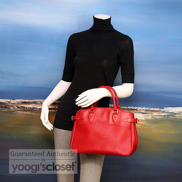 Louis Vuitton Red Epi Leather Passy PM Bag - Yoogi's Closet