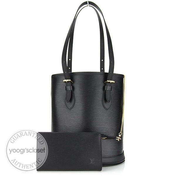 Louis Vuitton Black Epi Leather Petite Bucket Bag