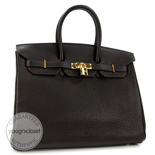 Authentic Hermes Birkin Clemence 35cm White Leather Handbag Gold