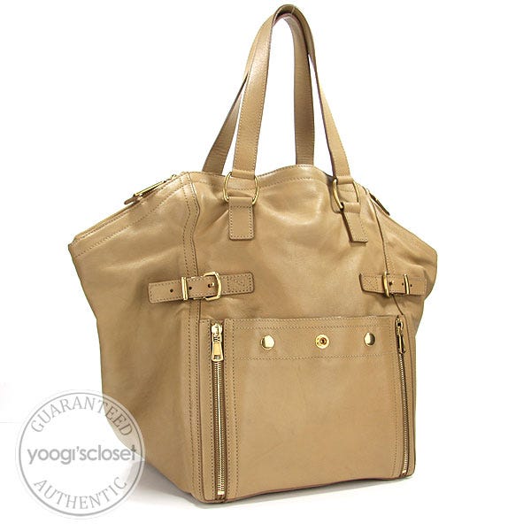 Yves Saint Laurent Camel Leather Medium Downtown Tote Bag