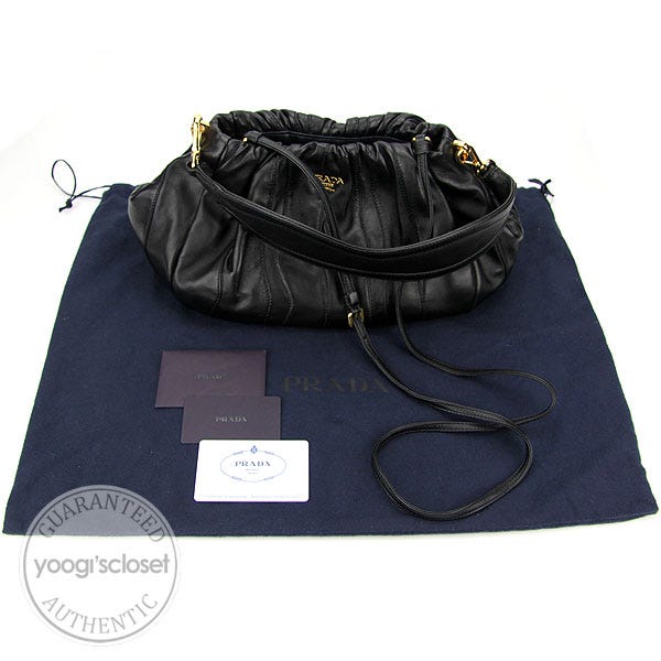 Prada Nero Nappa Stripes Shoulder Bag BN1682 | Yoogi's Closet