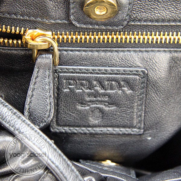 Prada Nero Nappa Stripes Shoulder Bag BN1682 | Yoogi's Closet