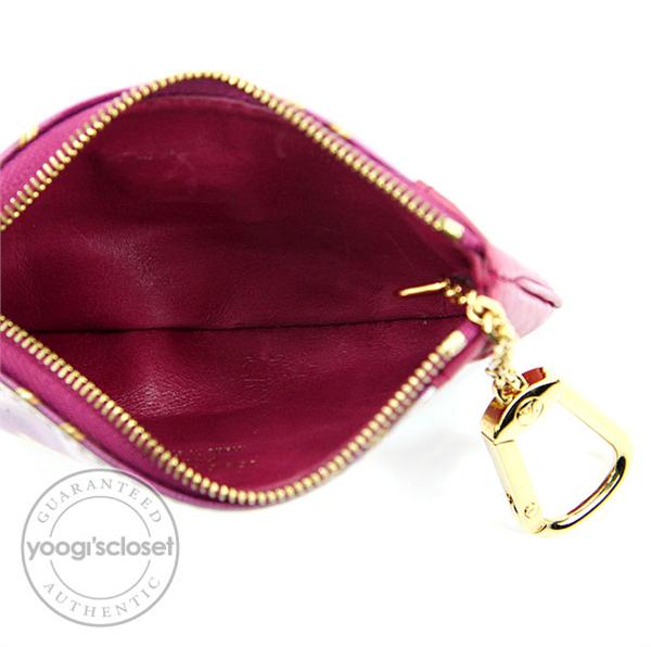 Louis Vuitton Limited Edition Fuchsia Monogram Charms Cles Key and Change Holder