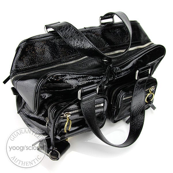 Chloe Black Patent Betty Large Satchel Bag | Yoogi's Closet