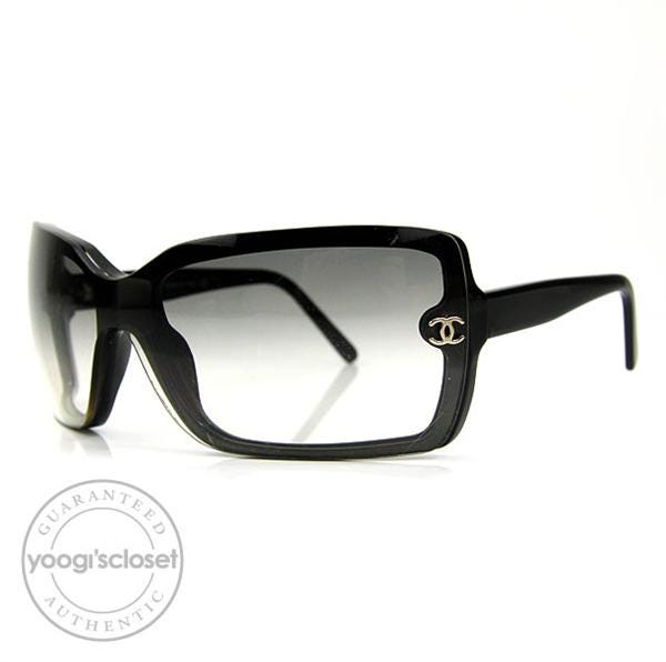 Chanel Black Oversize Black Gradient Tint Sunglasses 5065