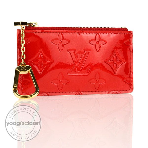 Louis Vuitton Red Monogram Vernis Key Pouch