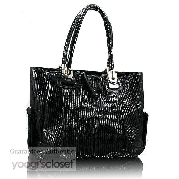 Chloe Black Patent Lambskin Heloise Large Satchel Bag