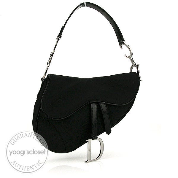 Christian Dior Black Nylon Saddle Bag
