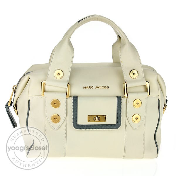 Marc Jacobs Milk/Fog Leather Resort Collection Satchel Bag
