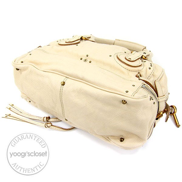 バッグ Chloe Paddington Hand Bag beige Chloe Beige Paddington Hand One Shoulder Bag Leather Lock