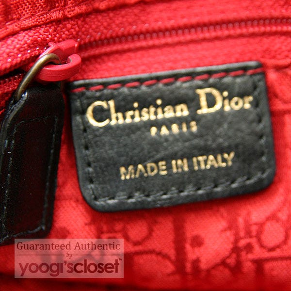 ChristianDior バッグ Christian Dior Black Patent Leather Cannage Shoulder Bag | Yoogi's